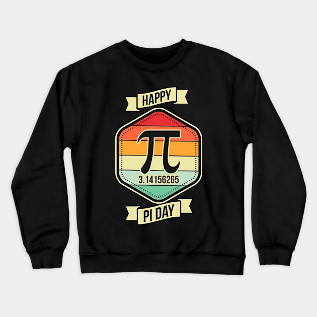 Happy Pi Day 14 March Math Teacher Vintage Crewneck Sweatshirt by FabulousDesigns